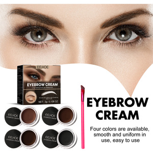 Crema Natural de Secado Rápido y Suave, Crema Potenciadora de Cejas a Prueba de Manchas, Resistente al Sudor, Gel de Pomada para Cejas con Cepillo - Product Image 4