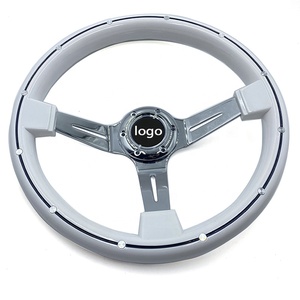 Nuevo Soporte de Aleación de Aluminio de 350 mm, Volante Universal Personalizado de ABS BLANCO - Product Image 1