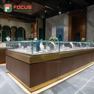 Vitrine de magasin de bijoux personnalisée, surface polie, meuble de présentation pour bijouterie - Product Image 6