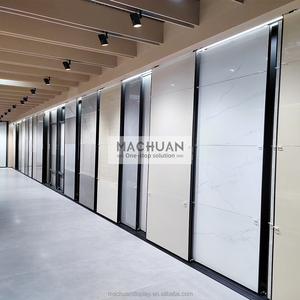 Machuan trượt tráng men tấm gạch hiển thị kệ cho showroom tấm đá cẩm thạch trình bày - Product Image 3