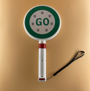 Panneau de signalisation routière LED de sécurité Wesure 19x37x4cm en ABS, portable avec lumière réfléchissante pour le contrôle routier - Product Image 1