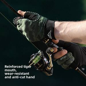 Guantes de Media Palma para Exteriores, de Seda de Hielo, Secado Rápido, Resistentes al Viento, Protección UV, Antideslizantes, con Pantalla Táctil, Unisex, para Ciclismo, Senderismo, Pesca - Product Image 5