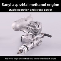 Moteur à méthanol ASP à trois pales S46A S46AII, classe 46, deux temps, pour avion RC à aile fixe, modèle métallique, fonctionnement stable, forte puissance