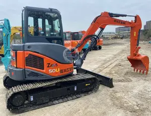 油圧式バックホー中古掘削機Hitachi ZX50U-3F中古Hitachi ZX55-2F小型Hitachi掘削機