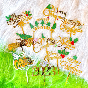 Honey And Sweetness Acrylic Cake Decorations Christmas Tree Snowflakes Cake Inserts For Holiday Party 2026 - Product Image 5