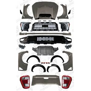 Kit de carrocería de parachoques de coche para F-ord <span class=keywords><strong>Ranger</strong></span> 12-21 actualización a F150 2021 estilo Raptor, con lámparas automáticas, capó, guardabarros - Product Image 1