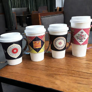 Vaso con logotipo de impresión personalizada, soporte para taza, bolsa de lona, té de burbujas, leche, café, algodón - Product Image 2