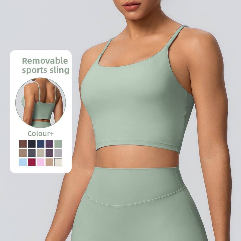 JY New Cloud-feel Spandex/Nylon Yoga Top for Women High Support Sports Bra Beautiful Back Design Quick-dry tank Top for Outdoor