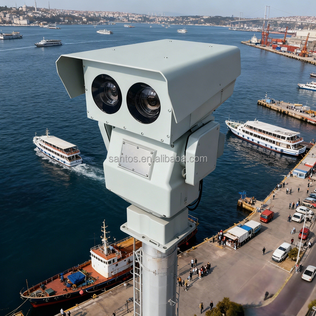16km Solar Powered Ir Infrared 640x512 Pixel Outdoor Long Range Thermal Camera for Oilfield Seaport Surveillance