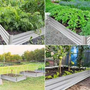 Kits de lit de jardin surélevé galvanisé Rectangle boîte de jardinière modulaire pour la maison pot de jardinière <span class=keywords><strong>paresseux</strong></span> pour légumes et fleurs - Product Image 6