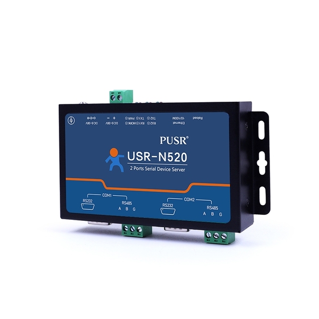 AISmartlink PUSR USR-N520 2 Port Serial Device Server RS232/RS485 to Ethernet Converter Modbus RTU to Modbus TCP
