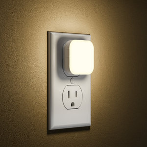 Factory Direct Mini LED Night <b>Light</b>, Square <b>Plug</b>-<b>in</b> <b>Light</b> Sensor Lamp, Low Energy Indoor Lighting, Custom Color Temperature - Product Image 3