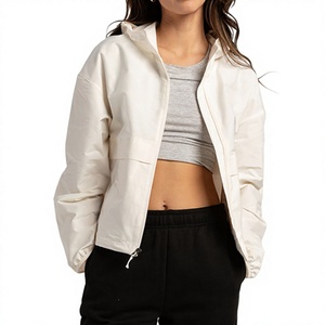 <b>Women</b> Quilted <b>Hooded</b> <b>Jacket</b> <b>Lightweight</b> Zipper Closure Full Sleeve Solid Color Autumn Outerwear Short Length Casual Wear - Product Image 1