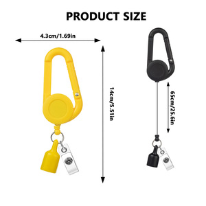Porte-clés coloré RTS, briquet, ceinture, stylo, clip, boucle d'escalade rétractable, plastique ABS, porte-badge rétractable portable, yo-yo - Product Image 2