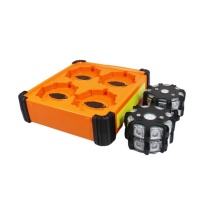Kit de fusées de signalisation pour bateau, fusées de signalisation LED RGB, équipes de construction, lumière clignotante verte/bleue/rouge, batterie 3000mAh, aimant 3000GS, marine