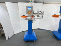 Machine d'impression sérigraphique automatique 1 couleur 5 tables pour étiquettes de col de t-shirt, étiquettes de vêtements, imprimante pour chaussettes sans étiquette, étiquettes pour t-shirts en coton Canve
