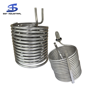 สินค้ามาใหม่ อุปกรณ์แลกเปลี่ยนความร้อนแบบเกลียวเชื่อมชนิดสแตนเลสอุตสาหกรรม SS 304 316  ท่อคอยล์ทำความเย็นสแตนเลส - Product Image 1