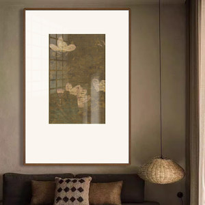 Nouvelle décoration murale de style chinois : Art mural en bois massif avec motifs de lotus, de fleurs d'abricot et de bambou pour la salle à manger - Product Image 5
