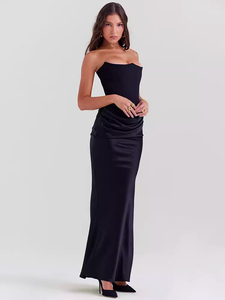 <span class=keywords><strong>Vestiti</strong></span> su misura all'ingrosso nuovo elegante alla moda impero nero sirena Maxi abito lungo senza maniche spalle Sexy abito <span class=keywords><strong>da</strong></span> <span class=keywords><strong>sera</strong></span> <span class=keywords><strong>da</strong></span> ballo - Product Image 2