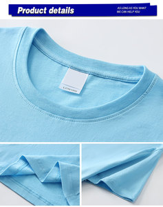 Camisetas de Algodón Grueso de Alta Calidad para Hombre, Talla Grande, 180g, Tejidas, Ecológicas, Personalizadas con Estampado, Manga Corta - Product Image 3