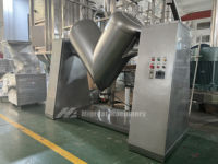 Mélangeur de poudre sèche en acier inoxydable en forme de V Migreat 200L/500L/1000L avec engrenage de mélange automatique pour l'alimentation et les produits chimiques