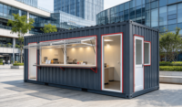 Restaurant mobile, bar et kiosque alimentaire modernes modifiés à partir de conteneurs maritimes