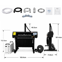 Plotter de Corte Láser RF de 45W, Máquina de Alta Eficiencia para Corte y Grabado de Vinilo Termotransferible HTV de 2.2mm
