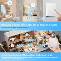 Interrupteur à bouton-poussoir sans fil auto-alimenté, télécommande sans batterie pour système d'éclairage intelligent