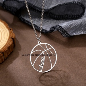 Personalizzato nome personalizzato collana di pallavolo <span class=keywords><strong>per</strong></span> il ragazzo Cild calcio in acciaio inox gioielli sportivi - Product Image 1
