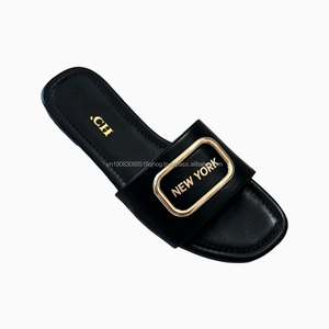 Sandales plates élégantes à bout ouvert pour femmes, style New York, en PU, vente en gros, pour mariée - Product Image 5