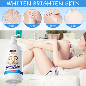 Lotion pour le corps blanchissante au <span class=keywords><strong>lait</strong></span> de chèvre SADOER de marque privée OEM vente en gros de lotion pour le corps nourrissante et raffermissante à la niacinamide biologique - Product Image 4