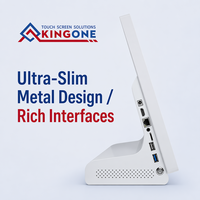 Kiosque de bureau KINGONE 15,6 pouces, écran tactile capacitif Android 11, signalisation numérique pour la commande en restaurant