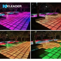 Écran de sol interactif LED extérieur, piano Abyss, lampe ronde, miroir 3D, écran en verre trempé, capteur de pression, étanche