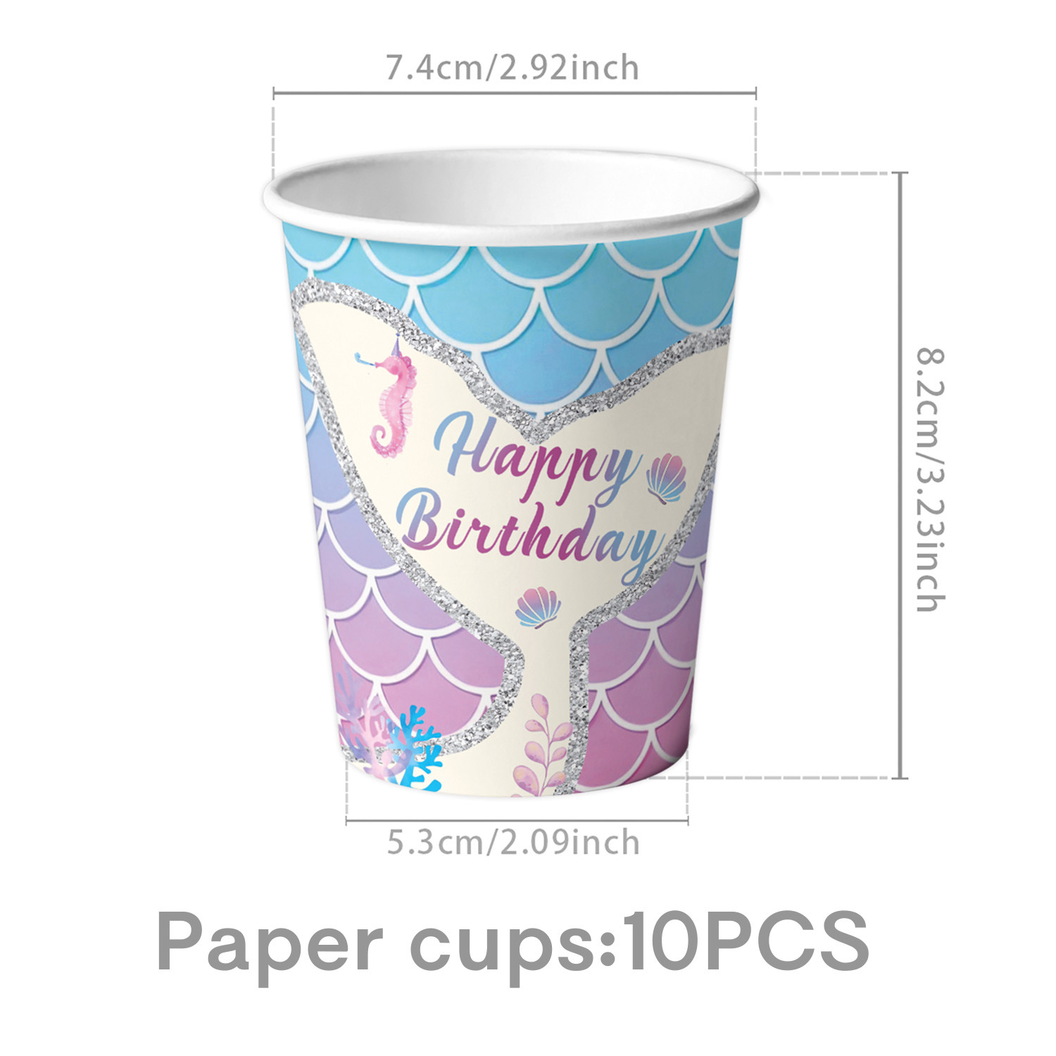 Pink Paper cups-10PCS