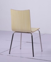 Ensemble de table à manger moderne en contreplaqué laminé courbé pour restaurant, café, boutique, 4 chaises, utilisation à domicile ou à l'hôtel, couleur et taille personnalisables