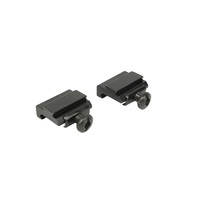 Adaptateur universel compact et durable pour augmenter la hauteur de 20 mm, lot de 2, base en alliage d'aluminium, finition noir mat, équipement d'extérieur