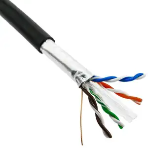 Открытый F/UTP FTP CAT6 Lan кабель 23AWG 24AWG медный CCA 250 мГц 1 Гбит/с экранированный PE Одиночная оболочка OEM ICT сетевой кабель 305 м 1000 футов