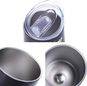 Vaso de Vino con Tapa y Pajita NymphFable Llama Alpaca Gifts, Vaso de Vino sin Tallo de 12 oz, Acero Inoxidable Aislado - Product Image 6