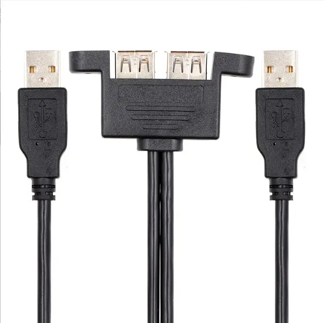 Dual Usb 2.0 Een Vrouwelijke Naar Usb Dual Een Mannelijke Kabel