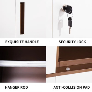 Armoire en acier noir mat à 12 compartiments avec serrure, armoire métallique domestique polyvalente pour vestiaires de gym et <span class=keywords><strong>d</strong></span>'école - Product Image 4