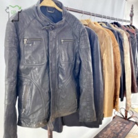 Chaqueta de Cuero de Segunda Mano Yijiayi, Abrigo de Cuero para Hombre, Estilo Retro Americano Vintage, Cremallera de Alta Calidad, Ropa Usada en Fardos