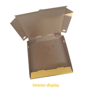 Vente en gros de boîte à pizza en papier biologique personnalisable feuille UV gaufrage avec logo en feuille d'or caractéristiques de disparition pour emballage alimentaire à emporter