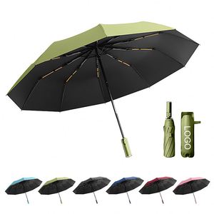Fashion Travel Rain Branded Logo Print Portable 3 Fold Auto Sun Shade Promotional Custom Fold Automatic <b>Umbrella</b> With Logo - Product Image 1