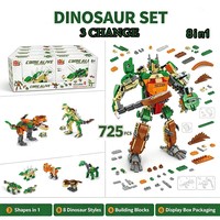 EPT 8 en 1, 3 transformations, camion robot, blocs de construction, compatibles avec les principaux blocs de marques majeures, kit de modèle d'assemblage DIY