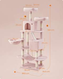 فاخر حديث XL وردي ، ديكور منزلي رمادية أساسية للقطط ، خشب مصنوع يدويًا ، ورق للقطط الداخلية الكبيرة المصنوعة من الورق - Product Image 4