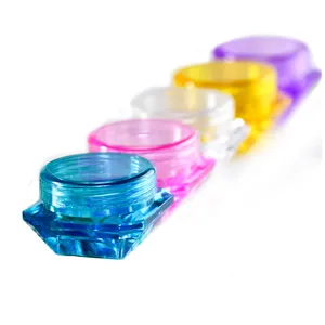 便携式旅行小罐带盖彩色塑料3g乳液面部眼霜容器免费样品化妆品包装