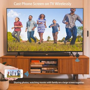 อะแดปเตอร์แสดงผล HD แบบไร้สายตัวรับสัญญาณดองเกิลสตรีมมิ่งสื่อการสะท้อนหน้าจอ WIFI สำหรับโทรศัพท์/พีซี/แท็บเล็ต - Product Image 6
