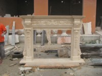 Cheminée en marbre brun avec manteau de cheminée sculpté, design français moderne personnalisé, en pierre naturelle, pour décoration intérieure de villa, autoportante, avec sculptures classiques