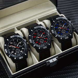 Fashion Big Case Sport <b>Watch</b> For Men Large <b>Arabic</b> Numerals Chronograph Style Leather Band Japan Movt Male Quartz Wrist <b>Watch</b> - Product Image 6