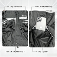 Ensemble de pluie personnalisé en PVC avec bandes réfléchissantes lumineuses larges, imperméable, pour motard et cycliste électrique adulte, personnalisation en gros